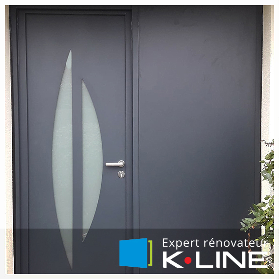 Porte d'entrée en aluminium SELENE Kline - La Fermeture Parisienne 