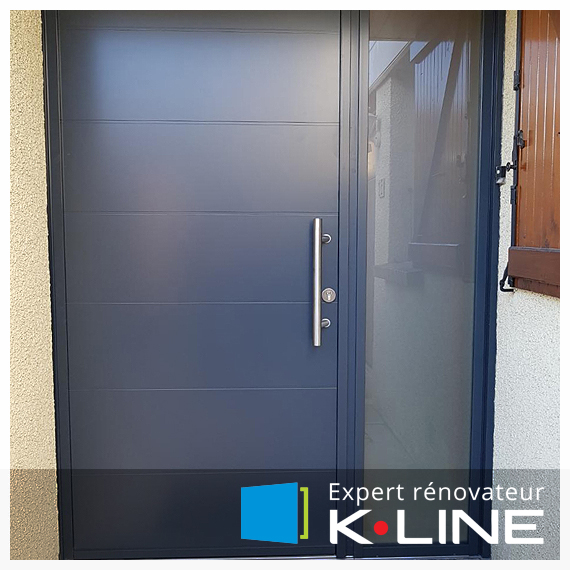 Pose de portes Kline 72mm en aluminium dans les Yvelines - La Fermeture Parisienne 