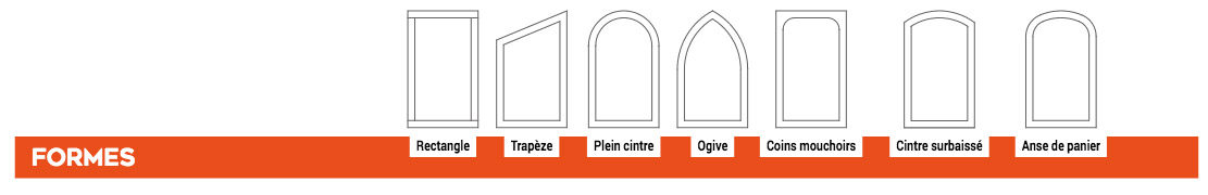 Formes des fenêtres bois Tradirev de Reveau - La Fermeture Parisienne