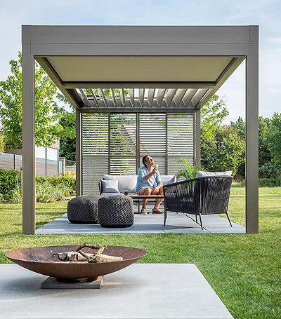 Pergola bioclimatique dans les hauts-de-Seine 92 - La Fermeture Parisienne.