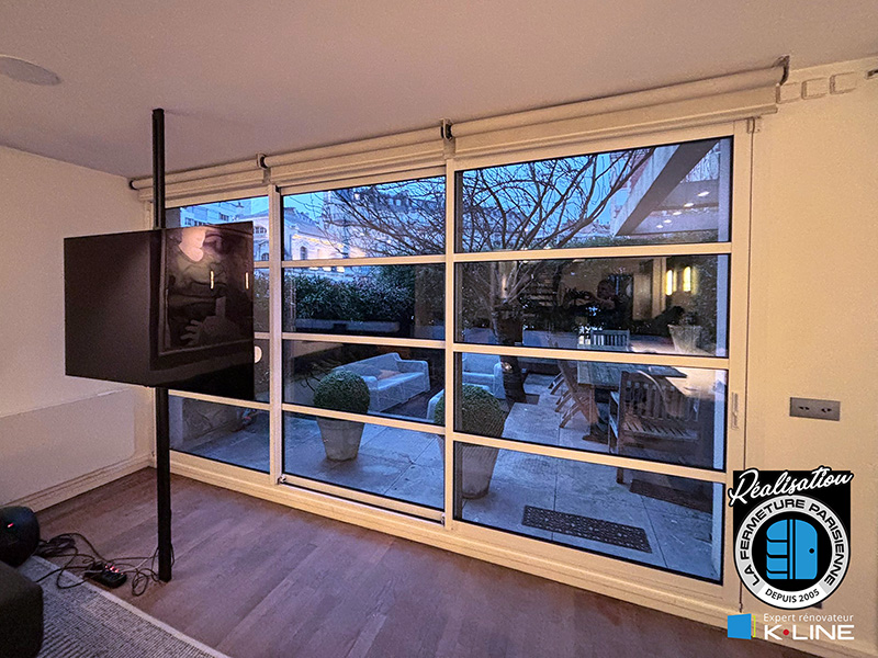 Fenêtre coulissante aluminium Kline - Paris 16 - La Fermeture Parisienne - Expert Rénovateur Kline