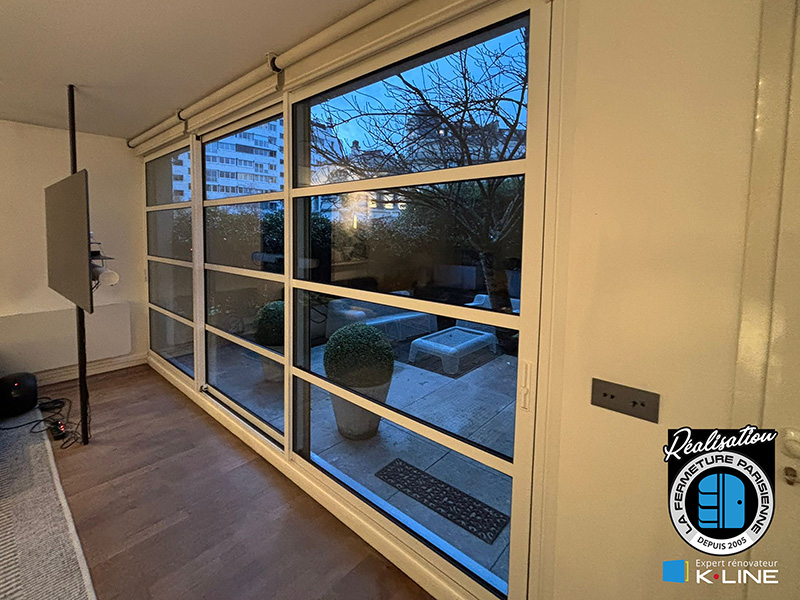 Fenêtre coulissante aluminium Kline - Paris 16 - La Fermeture Parisienne - Expert Rénovateur Kline