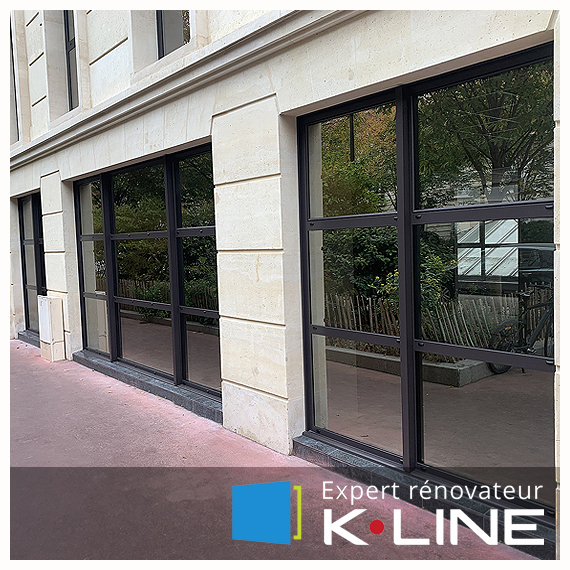 Façade en aluminium KLINE City à Levallois - La Fermeture Parisienne